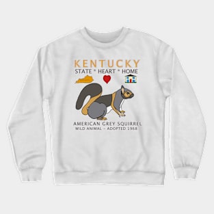 Kentucky - American Grey Squirrel - State, Heart, Home - State Symbols Crewneck Sweatshirt